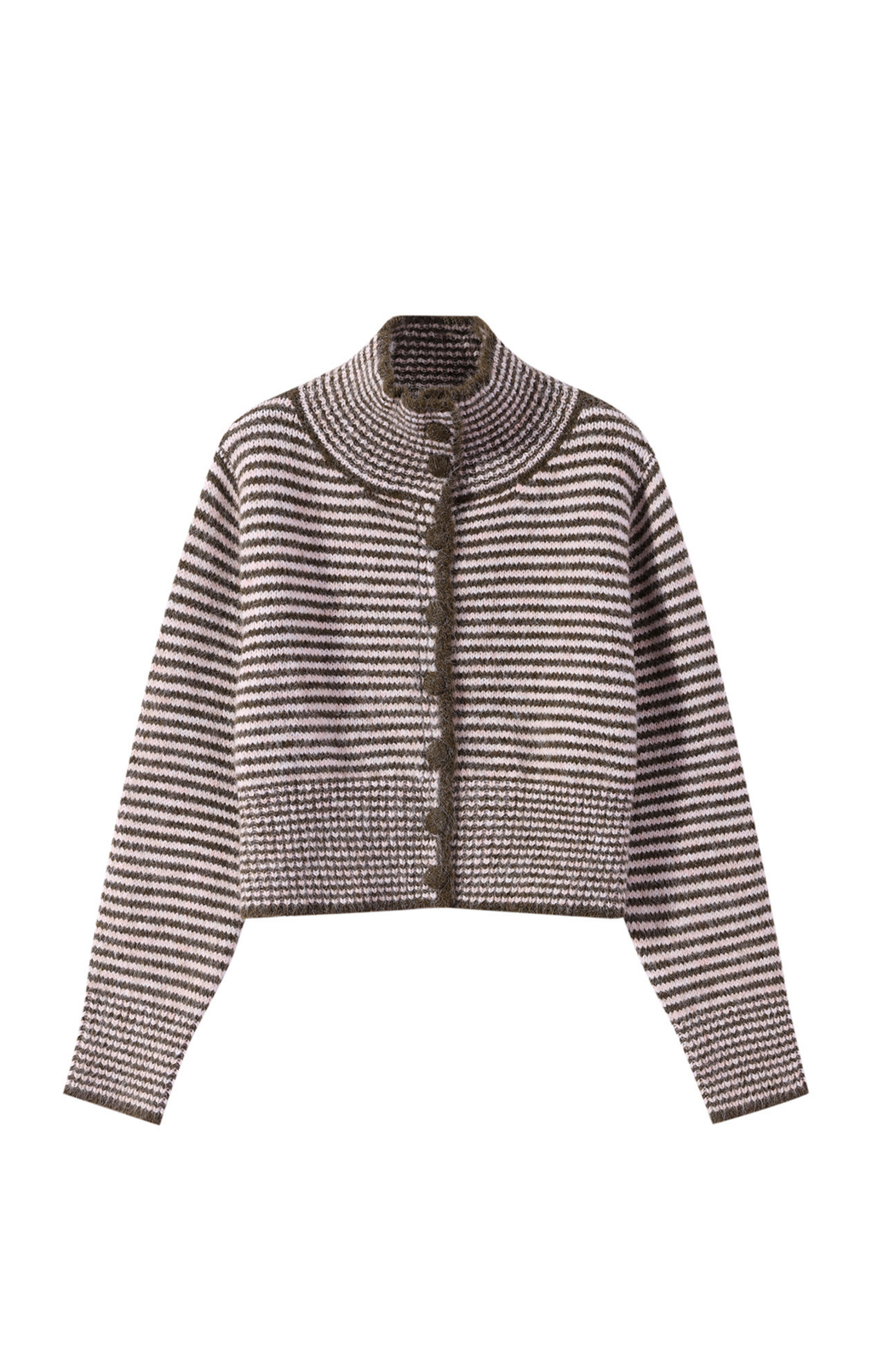 Button Me Up Funnel Neck Jumper