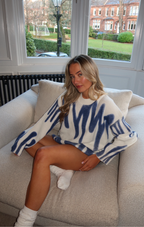 Navy Poplar Paint Spill Jumper