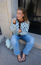 Blue & Brown Dotty Cardigan