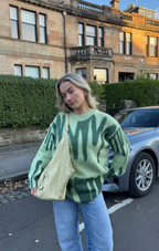 Double Green Poplar Paint Spill Jumper