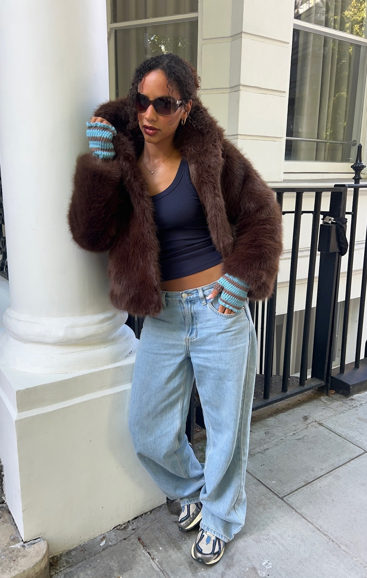 Coming Soon Chocolate Faye Faux Fur Jacket