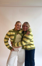 Green & Yellow Darling Cardigan