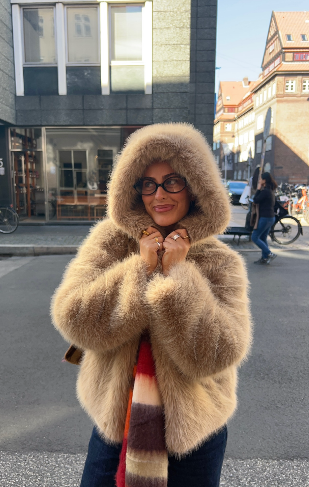Faye Faux Fur Maple Jacket