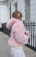 Blush Faye Faux Fur Jacket