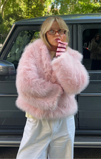 Blush Faye Faux Fur Jacket