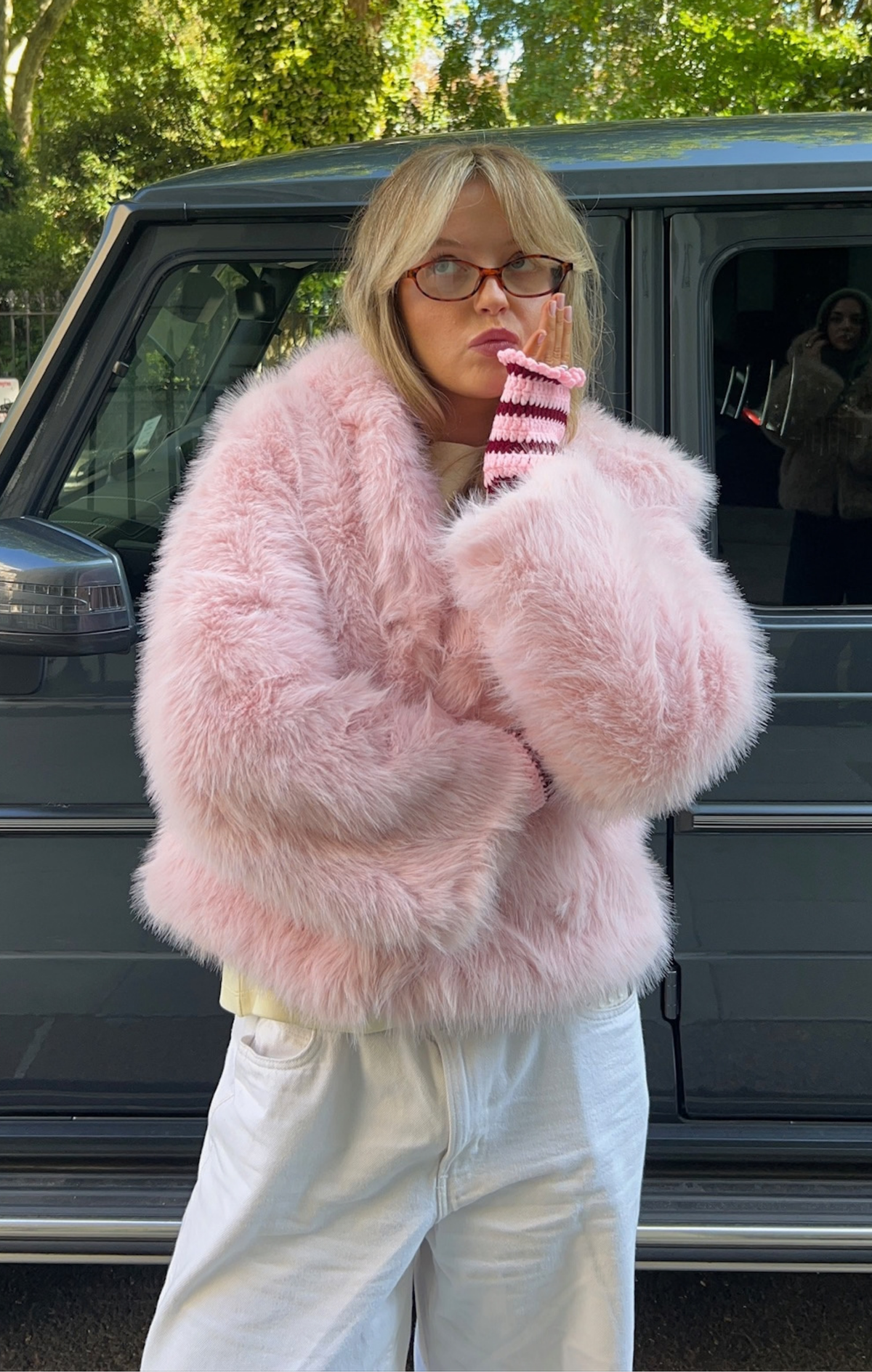 Blush Faye Faux Fur Jacket