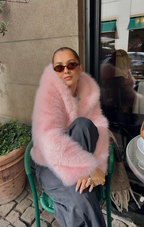 Faye Faux Fur Blush Jacket