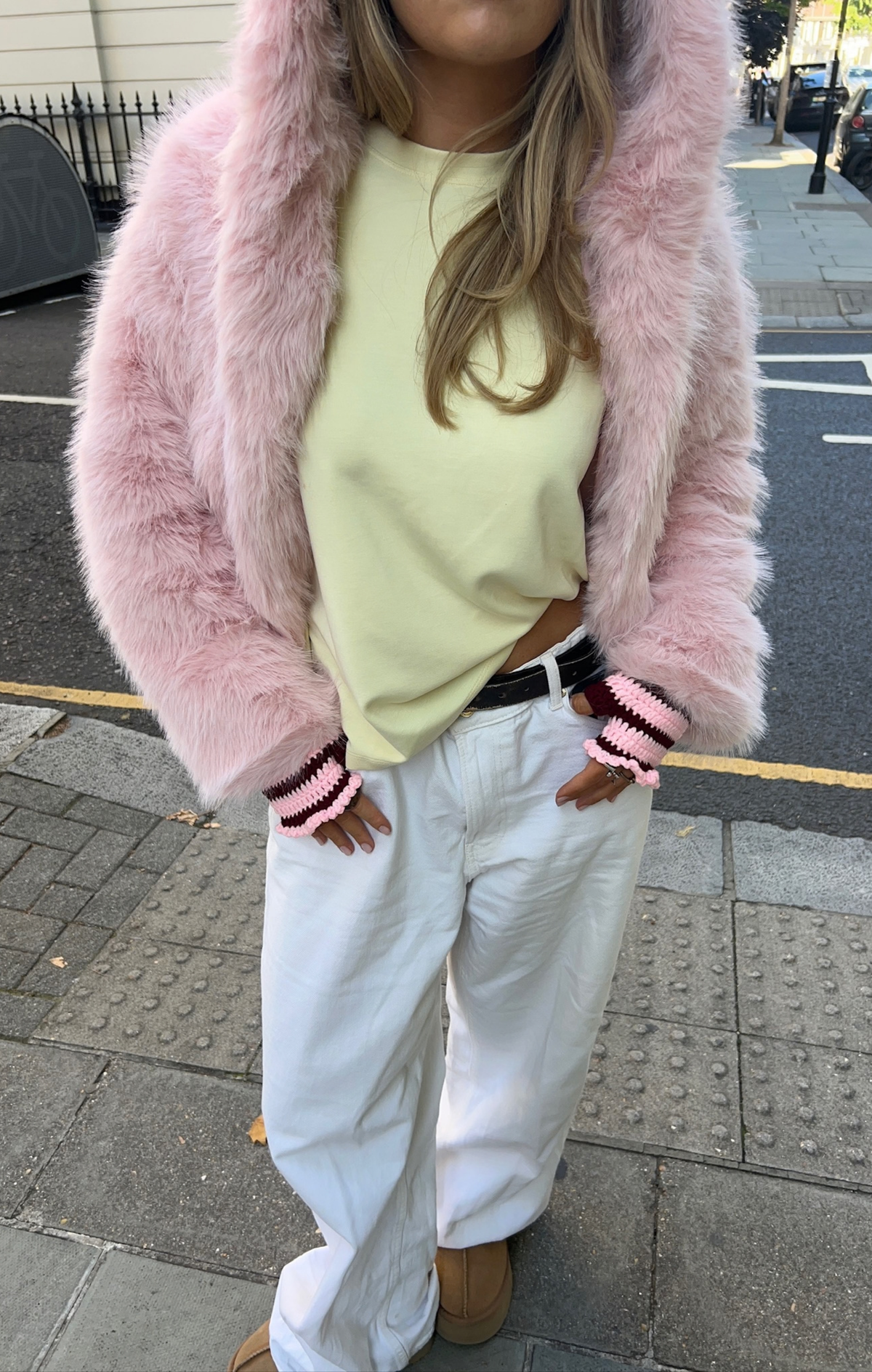 Blush Faye Faux Fur Jacket