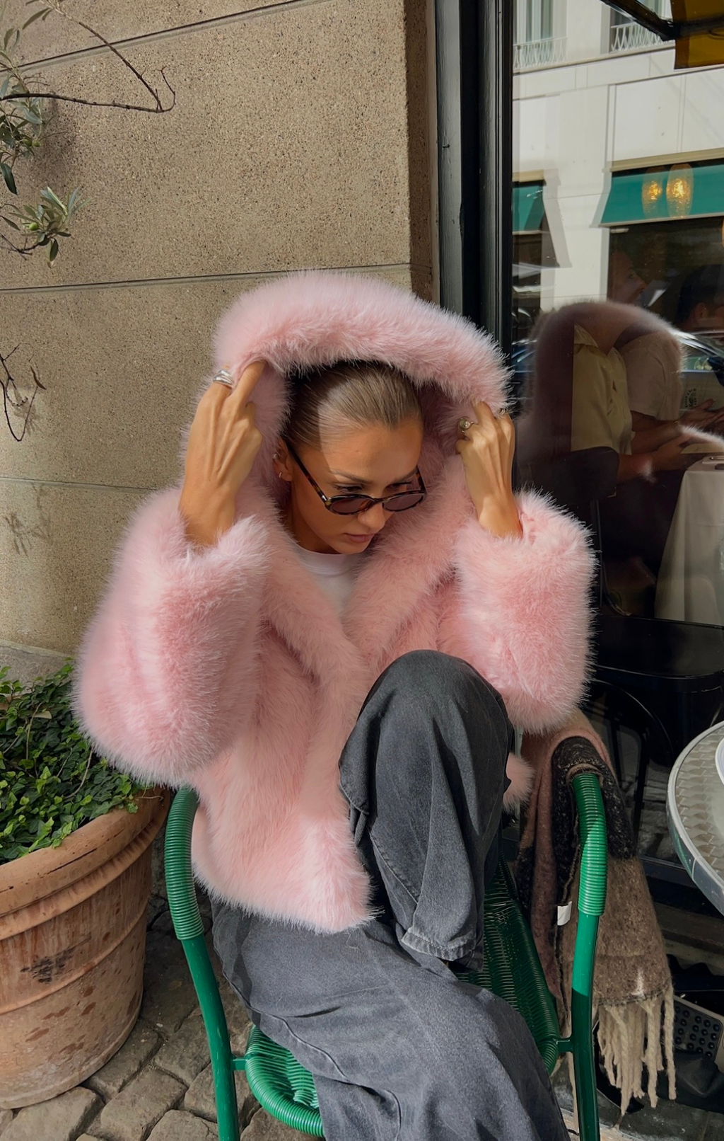 Faye Faux Fur Blush Jacket