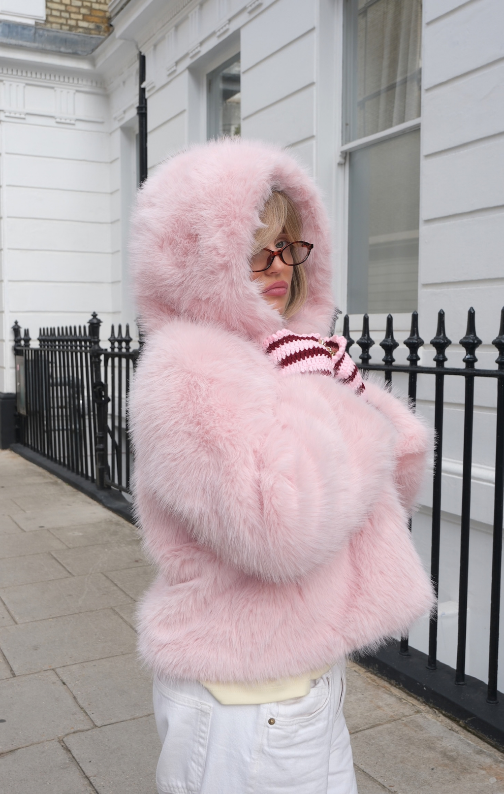 Blush Faye Faux Fur Jacket
