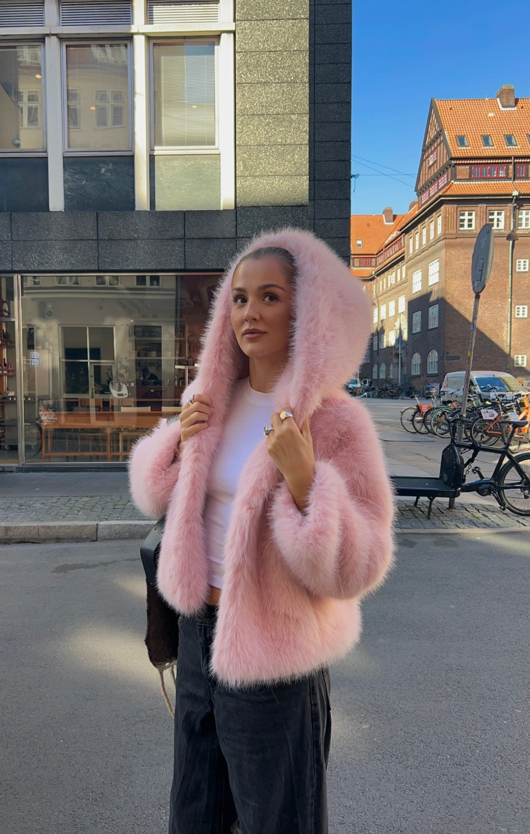 Faye Faux Fur Blush Jacket