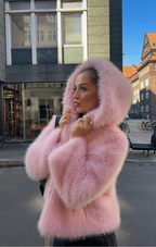 Faye Faux Fur Blush Jacket