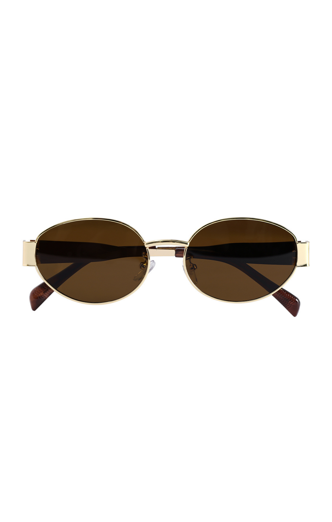 Coming Soon Gold Frame Oval Sunglasses