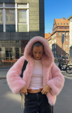 Faye Faux Fur Blush Jacket