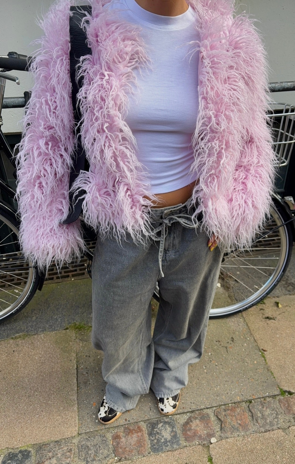 Esme Faux Fur Powder Pink Coat