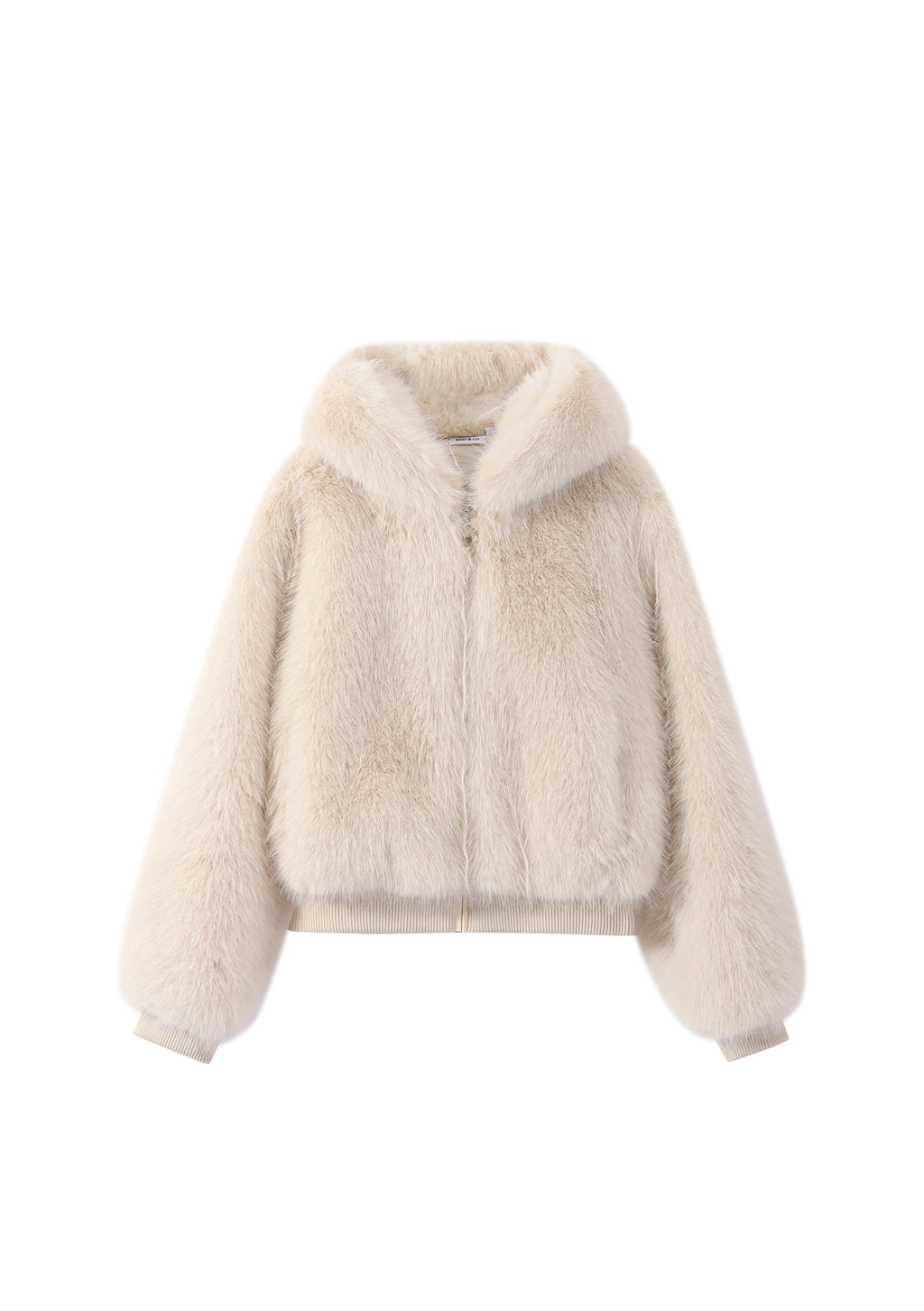 Coming Soon Cream Flossie Faux Fur Bomber Jacket