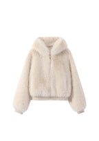 Coming Soon Cream Flossie Faux Fur Bomber Jacket