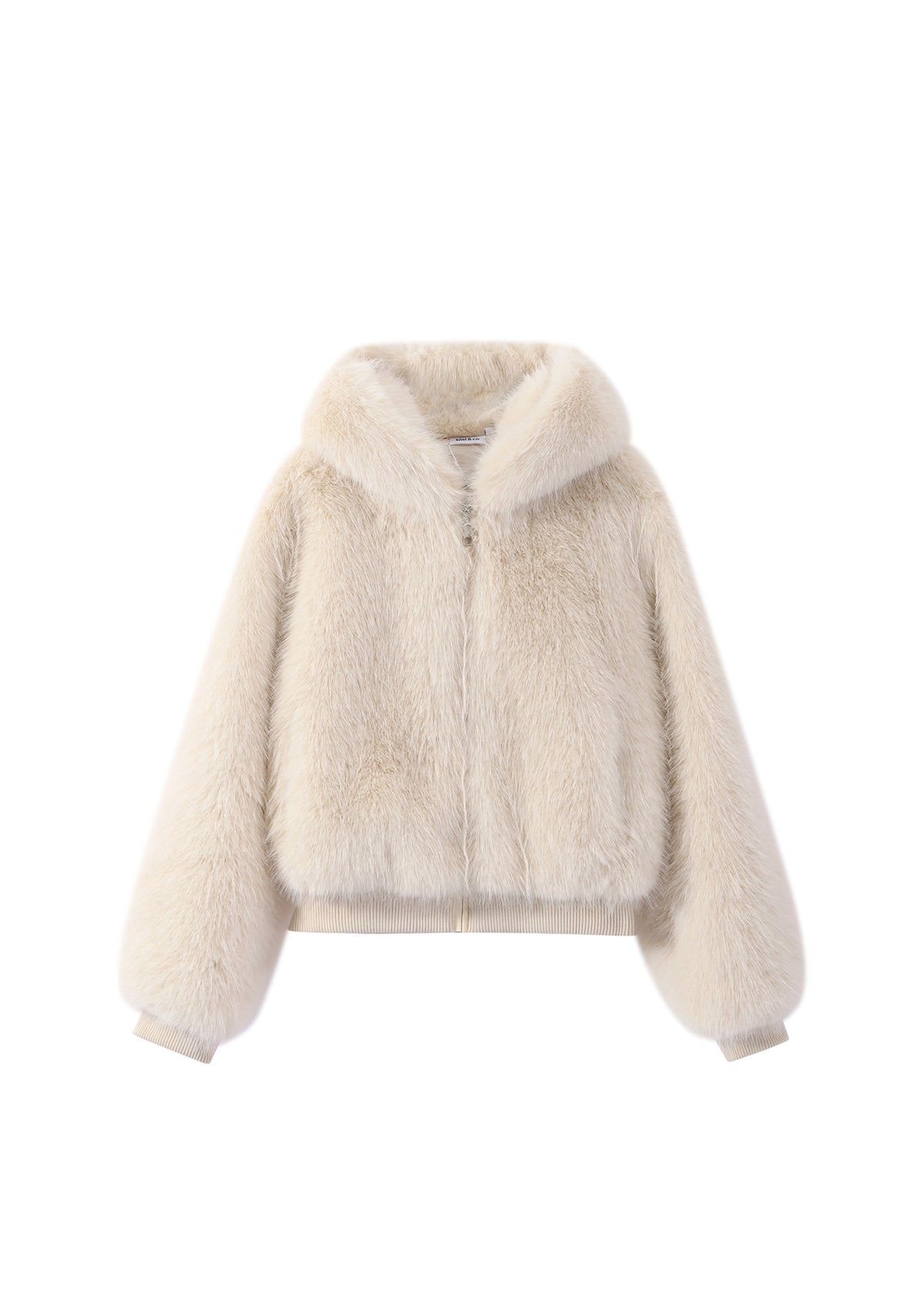 Coming Soon Cream Flossie Faux Fur Bomber Jacket
