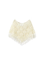 Cream Rosette Poncho
