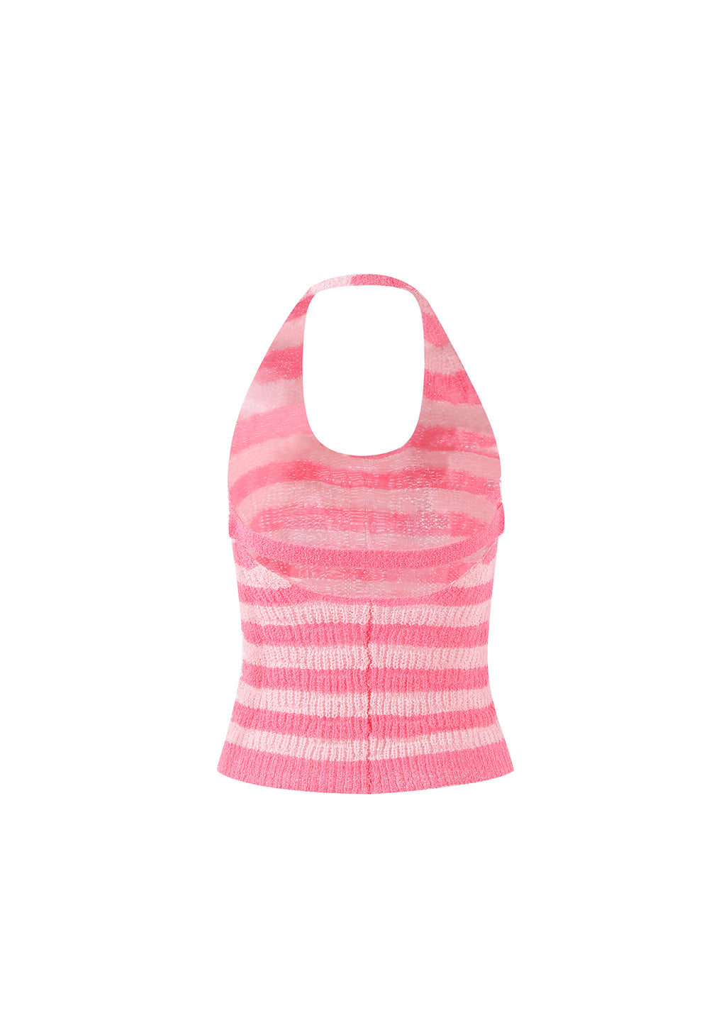 Pink Striped Halter Top