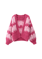 Double Pink Hugs & Kisses Cardigan