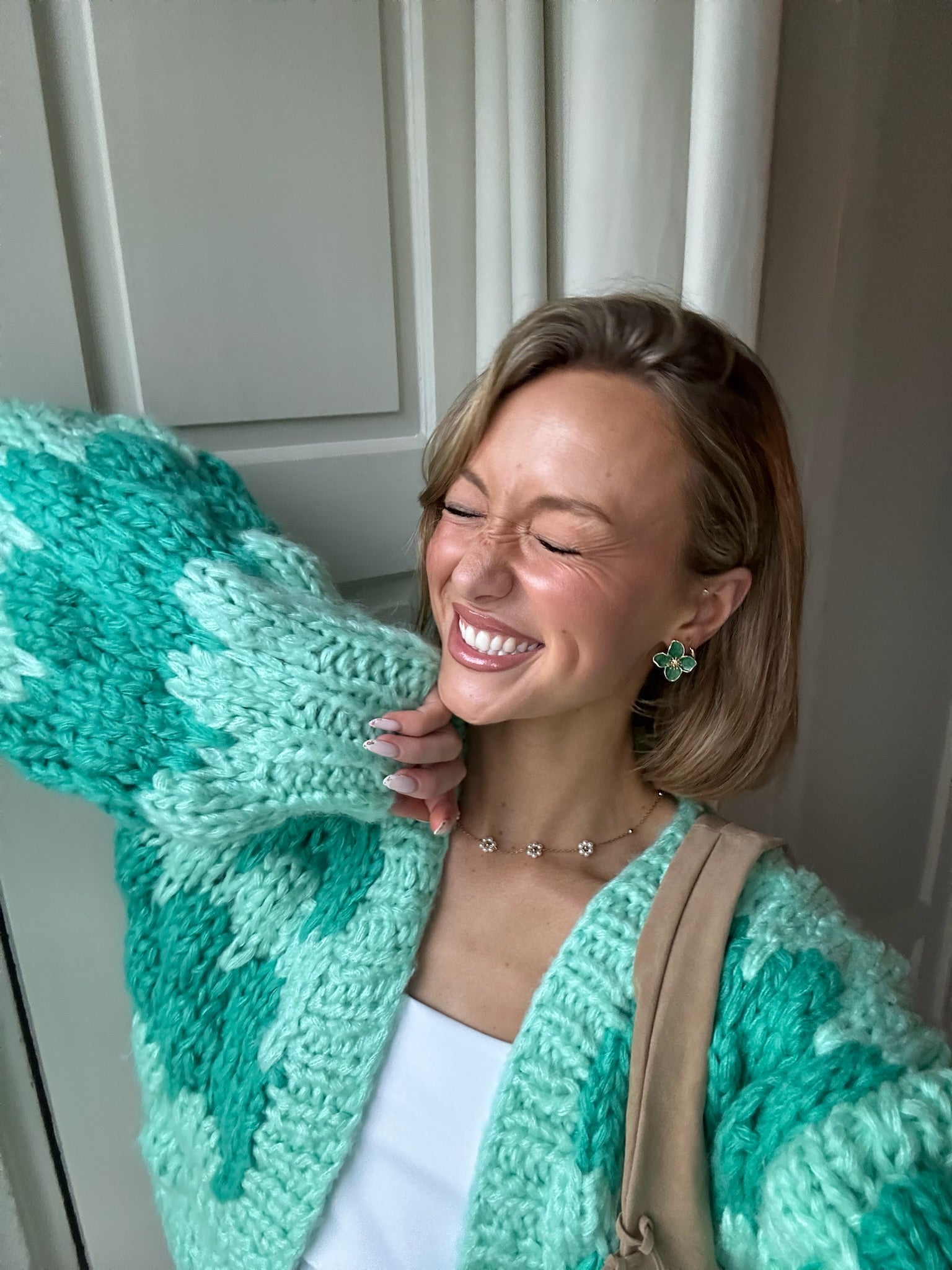 Mint Gelato Hugs & Kisses Cardigan