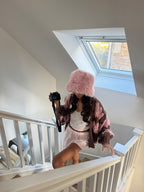 Soft Blush Faux Fur Hat