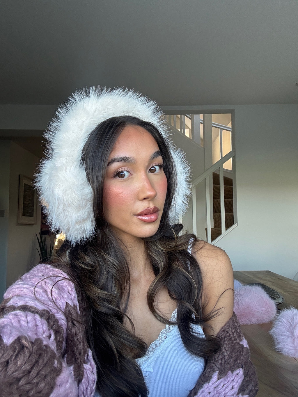 Cream Fluffy Ear Muffs