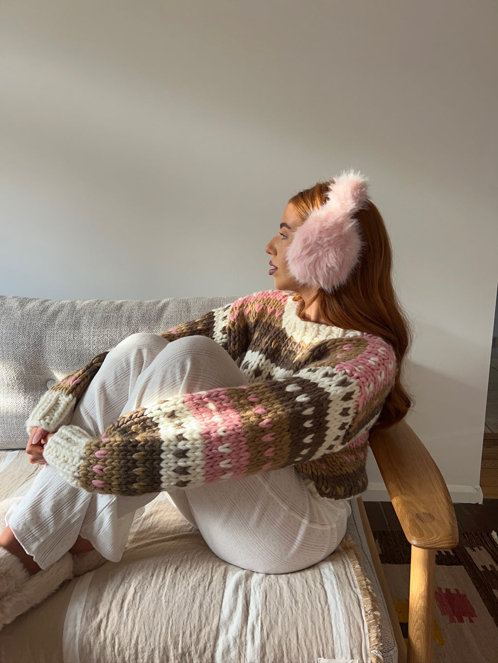 Pink Fluffy Ear Muffs