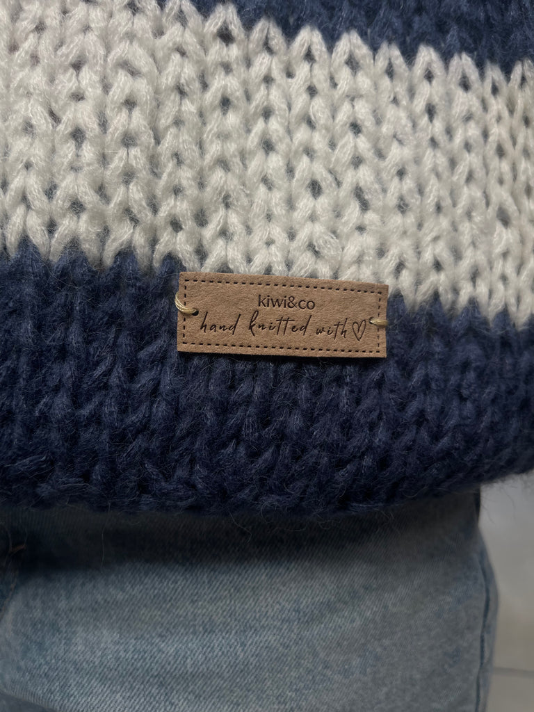 Forget Me Not Stripe Jumper in Navy - Kiwi & Co Jumper