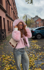 Faye Faux Fur Blush Jacket