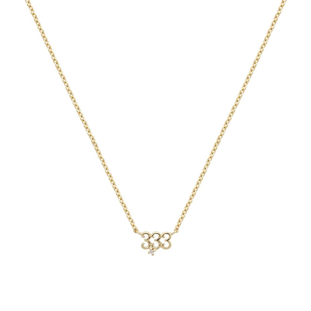 Angel Number Necklace with Diamonte - Kiwi & Co