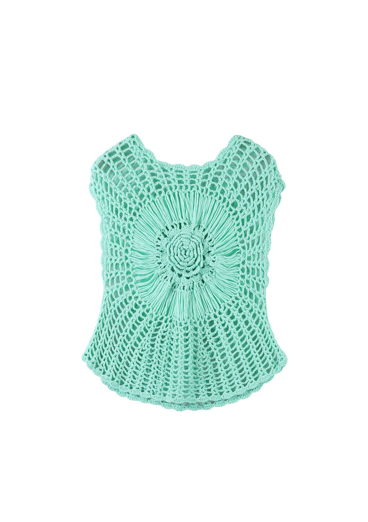 Aqua Cora Crochet Top - Kiwi & Co