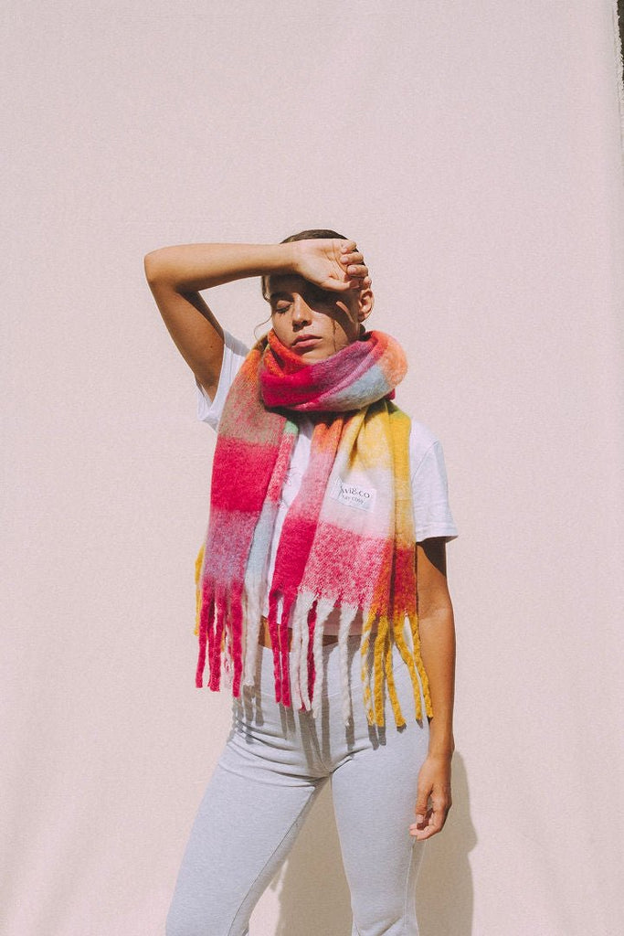 Checked Rainbow Scarf - Kiwi & Co