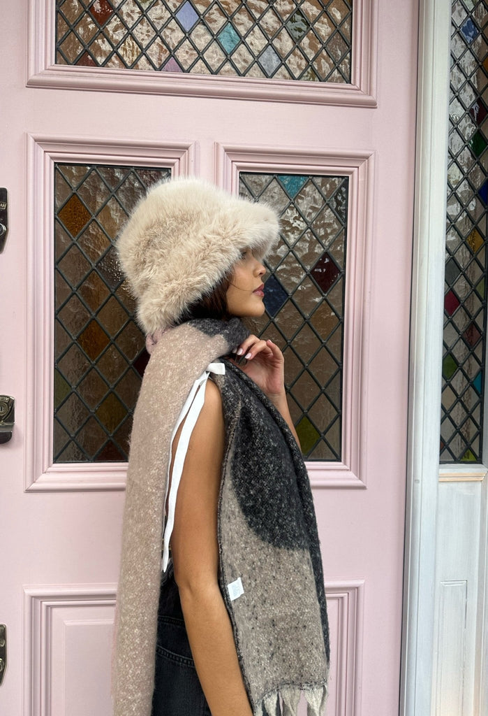 Cream Faux Fur Hat - Kiwi & Co