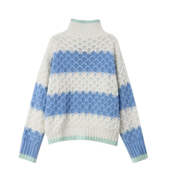 Cupid Cosy Jumper - Blue and White - Kiwi & Co