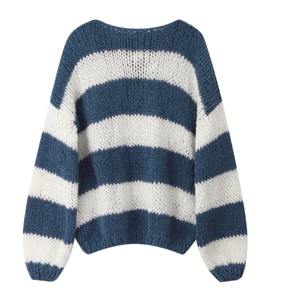 Forget Me Not Stripe Jumper in Navy - Kiwi & Co