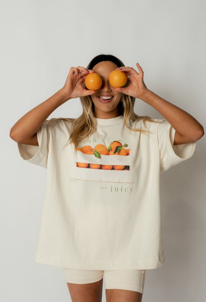 Fresh & Fruity Oversized Tee - Kiwi & Co