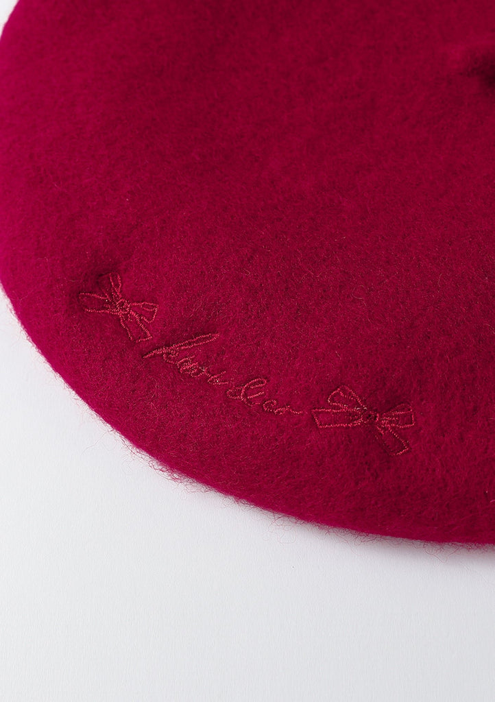 Frosted Cherry Beret - Kiwi & Co