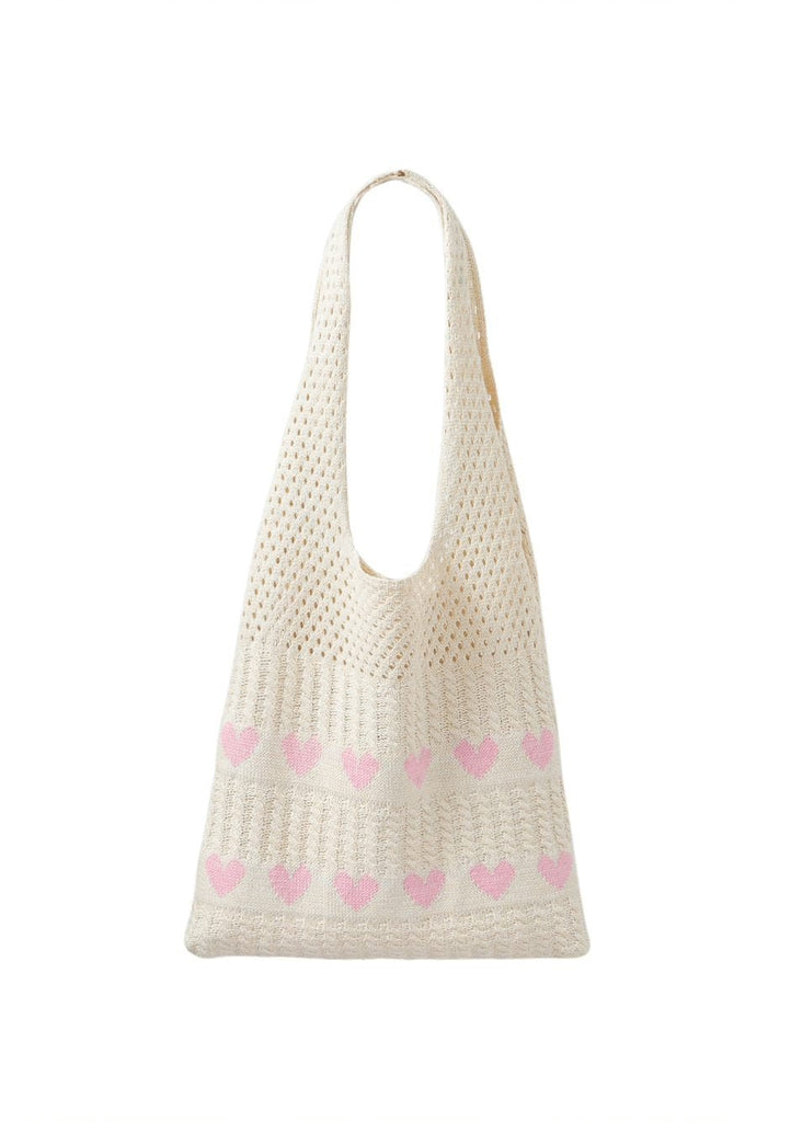 Heart Knitted Bag - Kiwi & Co