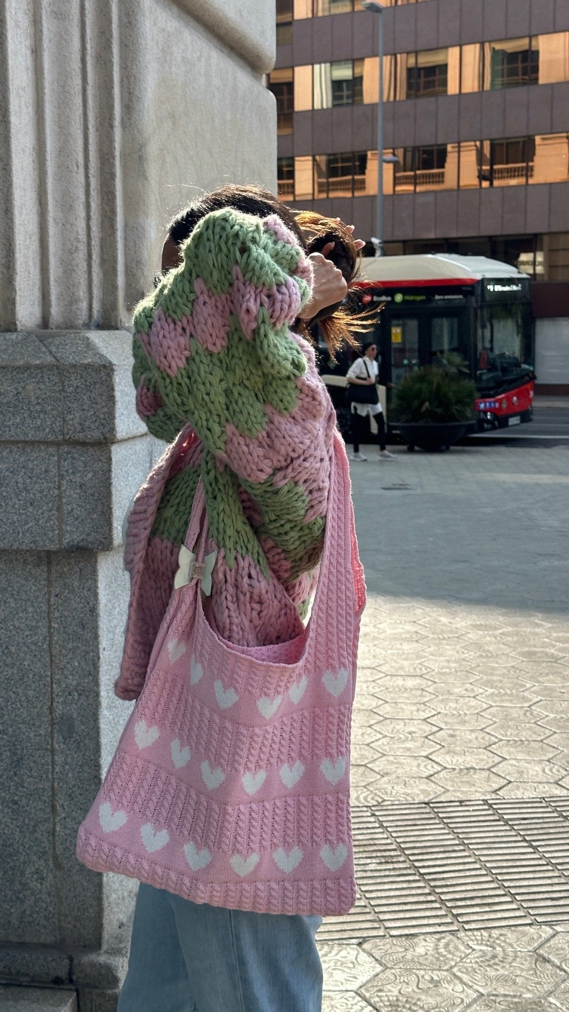 Honey Heart Knitted Bag - Kiwi & Co