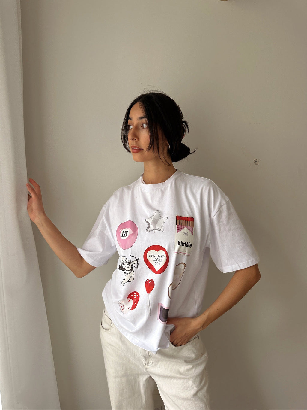 "Kiwi Loves You" Oversized Tee - Kiwi & Co