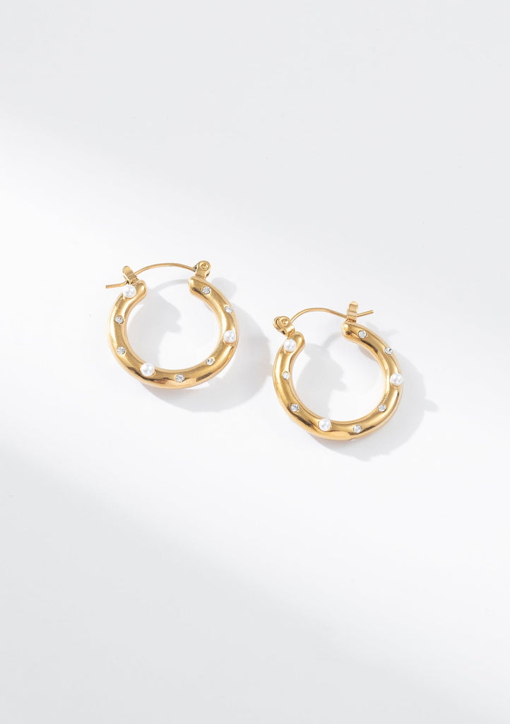 Nova Pearl Hoops - Kiwi & Co