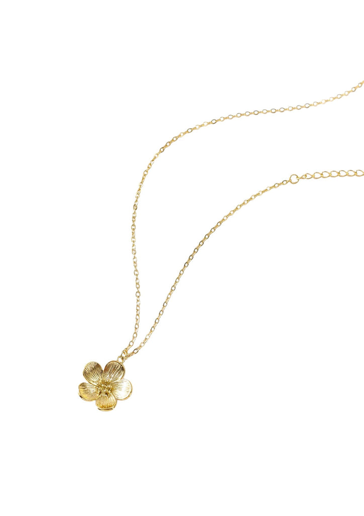 Pansy Petal Gold Necklace - Kiwi & Co