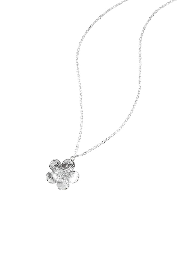 Pansy Petal Silver Necklace - Kiwi & Co