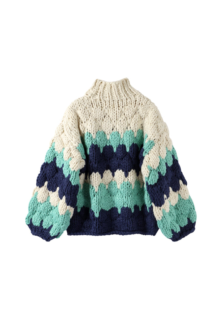 Peppermint Sweetheart Chunky Knit Jumper - Kiwi & Co