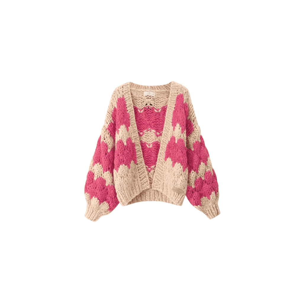 Pink Hugs and Kisses Cardigan Cardigan - Kiwi & Co