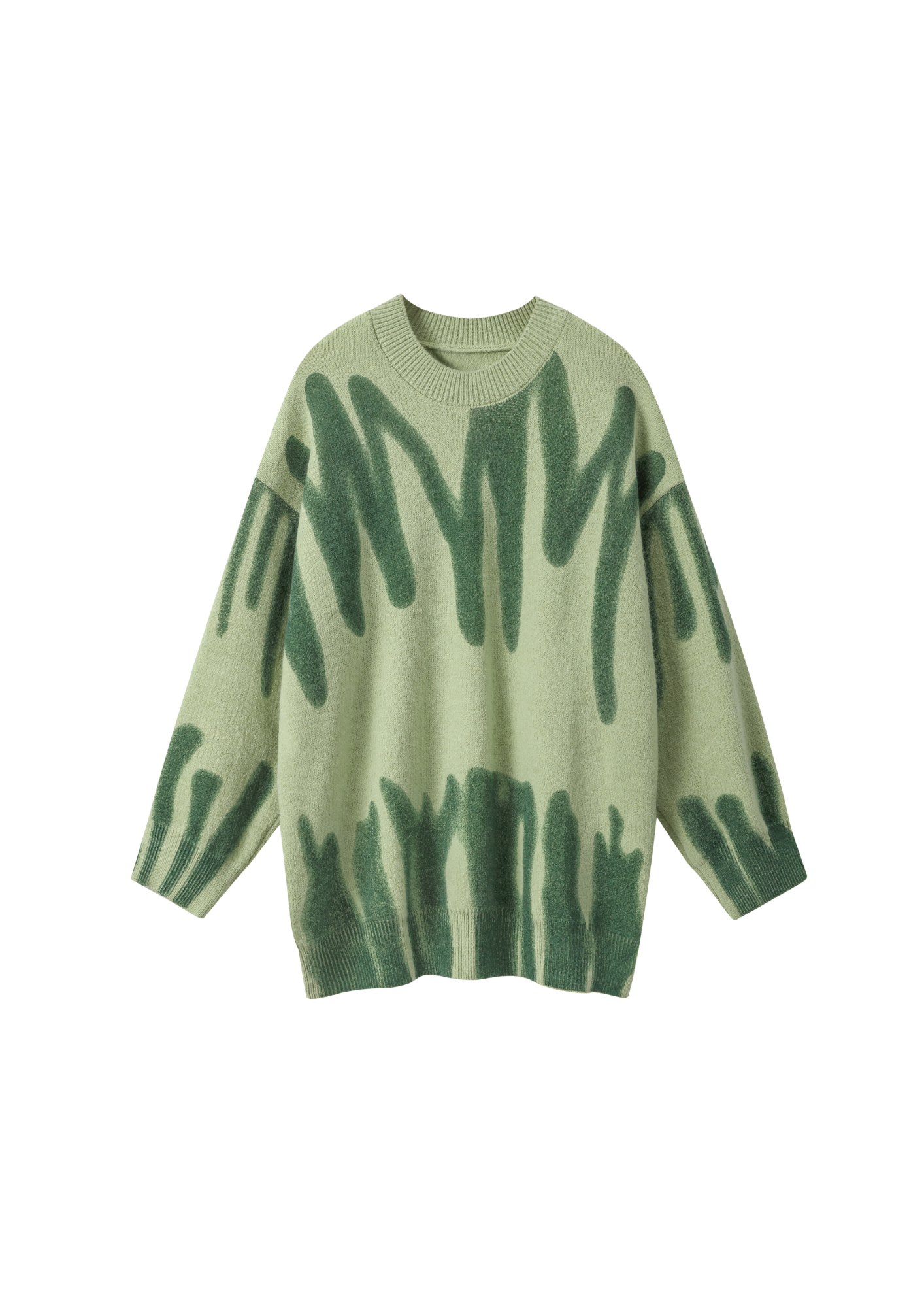 Double Green Poplar Paint Spill Jumper