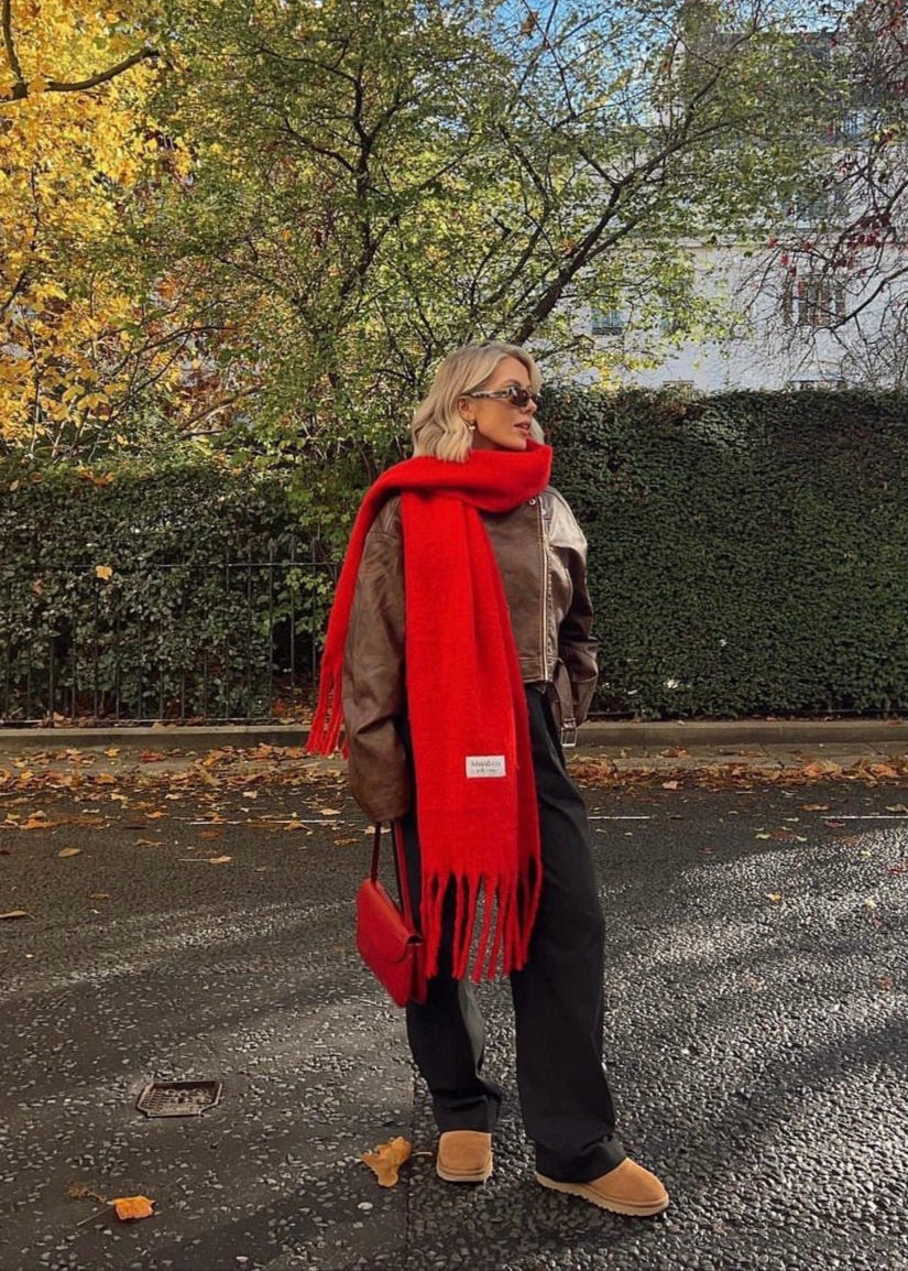 Poppy Red Scarf
