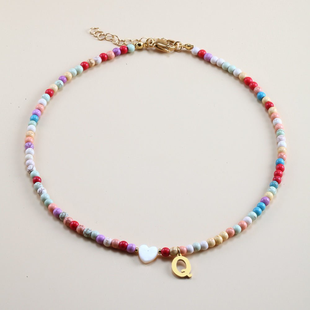 Rainbow Romance Alphabet Charm Necklace - Kiwi & Co